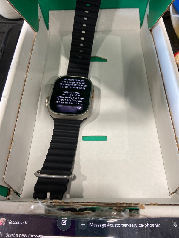 Photo 1 of ***MISSING PARTS***Apple Watch Ultra [GPS + Cellular 49mm] Titanium Case with Midnight Ocean Band, One Size (Renewed Premium)