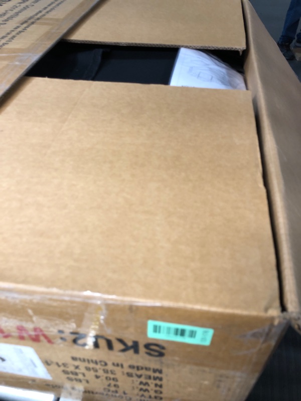 Photo 1 of (box 3 of 1 base) Eafurn 3 in 1 Oversized Chesterfield Loveseat Sofa Convertible Pull Out Sleeper Sofabed King Size Couch Bed w/Movable Ottoman and Nailhead Trim for Living Room Tufted Velvet Recliner Daybed Sofacama