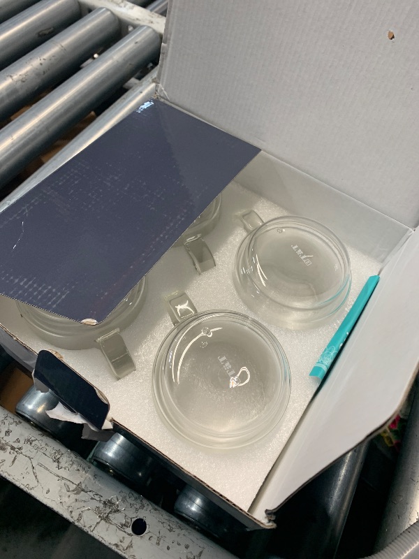 Photo 1 of (FAIR) BTaT- Stackable Insulated Coffee Mugs, Glass Tea Mugs, Set of 4 (12 oz, 350 ml), Double Wall Glass Coffee Cups, Tea Cups, Latte Cups, Beer Glasses, Latte Mug