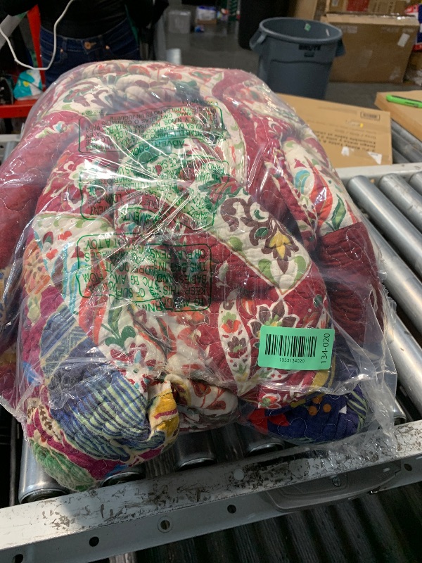 Photo 1 of (BAGGED) (PARTIAL SET) ENASAL Cotton Bedspread Quilt Sets Reversible Bedding Coverlet Sets Comforters Vintage Luxury Damask Floral Real Patchwork Burgundy Bedspread,Queen Size