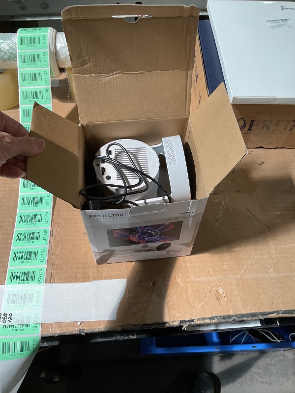 Photo 1 of ?Electric Focus?Mini Portable Projector with 4K Support, Bluetooth 5.4 WIFI6, 5watt Sound Base Speaker, 260 ANSI, Android 11, 210° Rotation , Auto Keystone Correction Video Projector HY300 PLUS