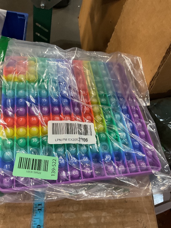 Photo 1 of ?AK-SHIP Multiplication Game Table, 12 X 12 Multiplication Math Board Numbers Addition and Multiplication Table in one, Rainbow Dimple Fingertip Toys, Stress Relieving ?1 Piece?