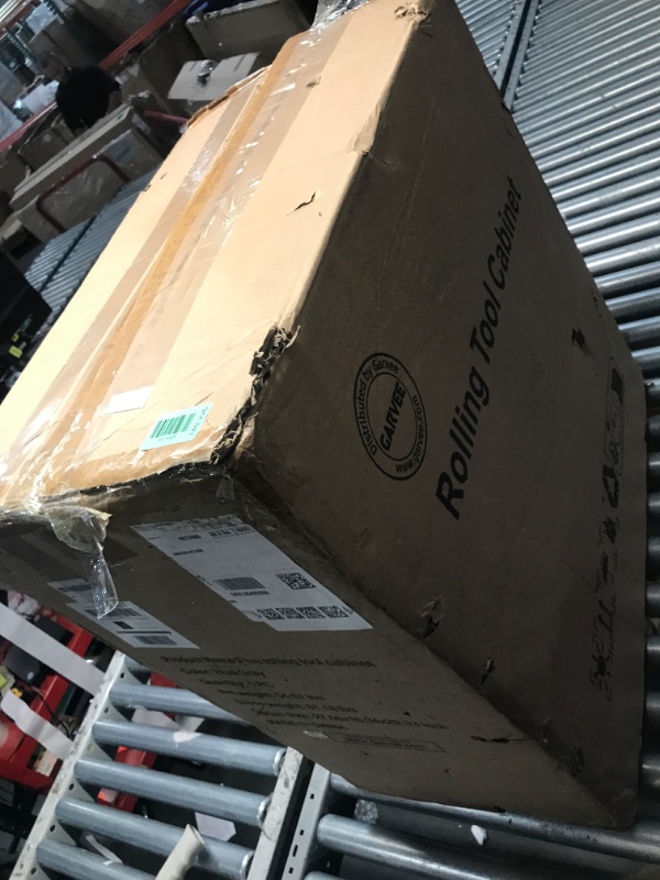 Photo 1 of *************SEE NOTES***********
Heavy-Duty 5-Drawer Rolling Tool Chest with Wheels, Steel Tool Storage Cabinet with Lock & Liner for Workshop for Workshop/Garage - Includes 5 Organizer Boxes, Blue-Grey