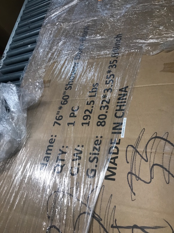 Photo 1 of (used)(unknown if complete) ROOMTEC 56 to 60'' W x 76'' H Frameless Shower Door, Double Sliding Shower Door with Premium 3/8'' (10mm) Thick Tempered Glass