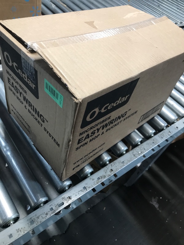 Photo 1 of (used)(incomplete) O-Cedar EasyWring Microfiber Spin Mop, Bucket Floor Cleaning System, Red, Gray, Standard