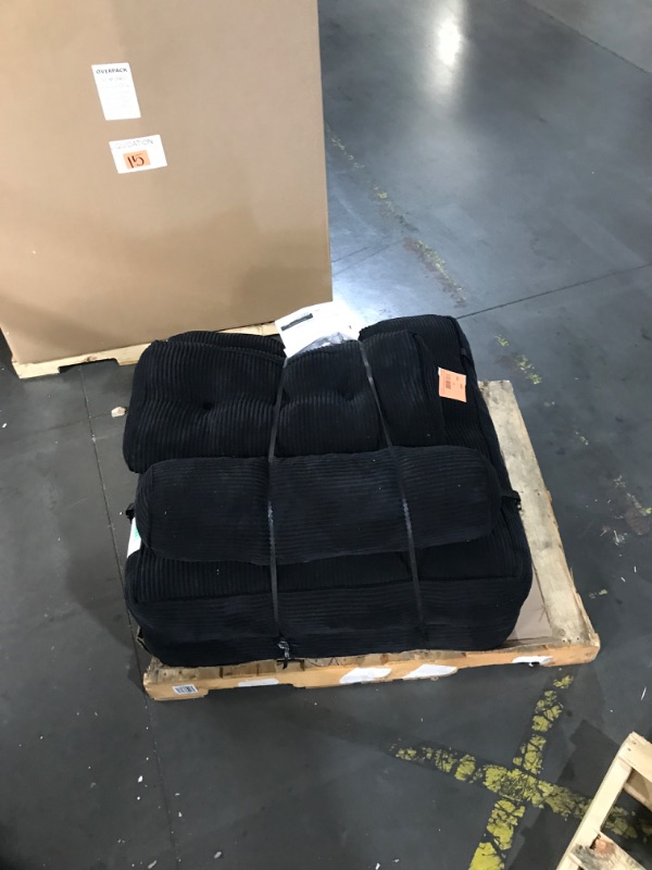 Photo 1 of ****PALLET PICK UP TRUCK/TRAILER*****MAXYOYO Folding Sofa Bed, Convertible Sleeper Chair with Pillow Foldable Mattress with Back Support, Portable Fold Out Chair Bed Comfy Floor Sofa Lounge for Living Room Bedroom, Black, Single
