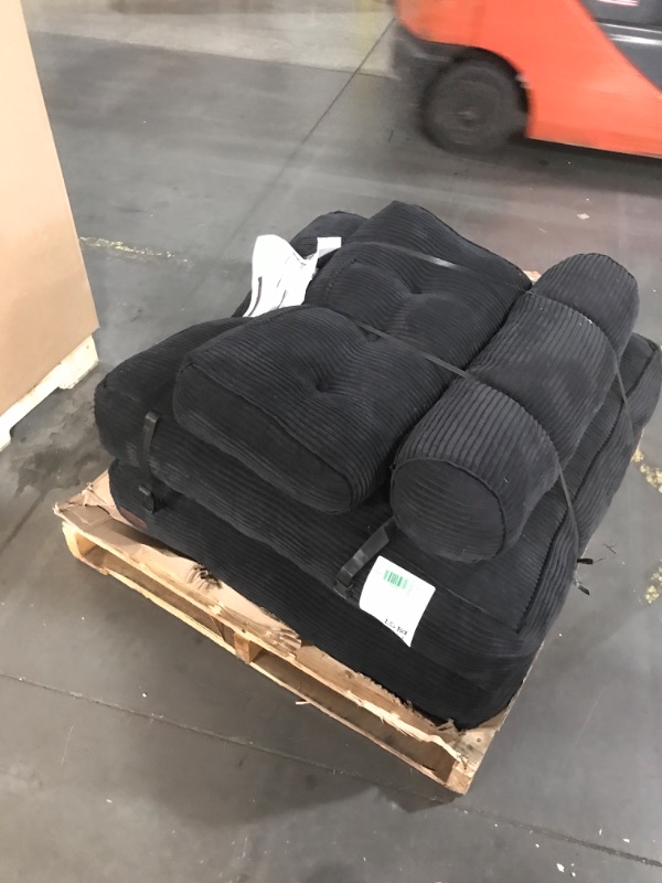 Photo 1 of ****PALLET PICK UP TRUCK/TRAILER*****MAXYOYO Folding Sofa Bed, Convertible Sleeper Chair with Pillow Foldable Mattress with Back Support, Portable Fold Out Chair Bed Comfy Floor Sofa Lounge for Living Room Bedroom, Black, Single
