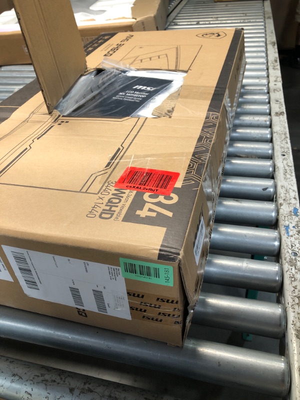 Photo 1 of *************DAMAGED-NON-FUNTIONAL*******************
MSI MAG 346CQ 34-inch 3440 x 1440 (UWQHD) Gaming Monitor, 180Hz, Adaptive-Synch, HDMI, DisplayPort, VESA Mountable, Tilt, Height Adjustable, Speaker, 1ms, Black