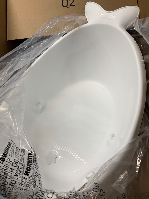 Photo 1 of (missing net) Skip Hop Infant Bath Tub 3-Stage Grow With Baby Smart Sling MOBY Bathtub White Age 0+