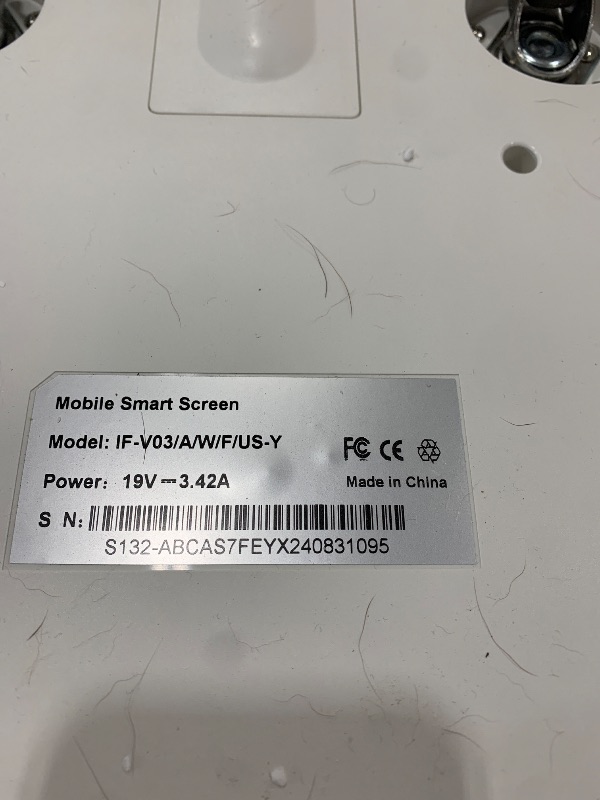Photo 1 of ***PARTS ONLY ITEM 32" Portable TV on Wheels, 1080p Smart Touchscreen Display, Rolling Monitor with Magnetic Wide-Angle Camera, Android 13,Built-in 6-8h Battery, 10W Stereo Speakers,Remote Control, 6+128GB Storage,White