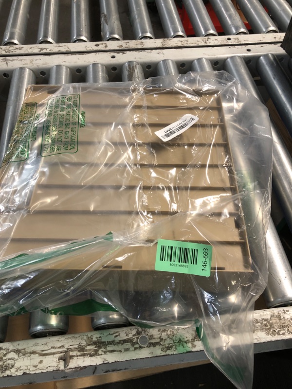 Photo 1 of (missing lid) MAYBELL Foldable Storage Bin box Durable and Versatile Collapsible Crate for Home and Office outdoor camping Organization - Easy to Store and Transport (Light Brown, Square With Lid)