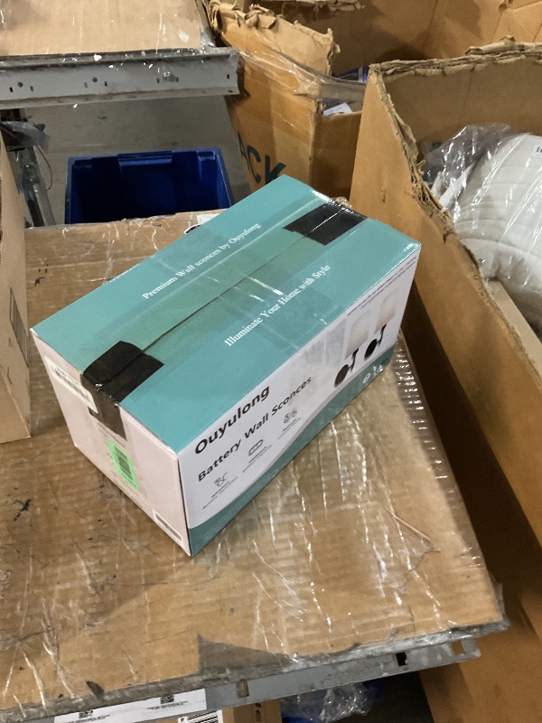 Photo 1 of ***(PARTS ONLY/ MISSING PARTS/ NON FUNCTIONAL)***Ouyulong Battery Operated Wall Sconces Set of 2, Wireless Rechargeable Dimmable Wall Light with 5600mAh RGB Bulb and Remote for Bedroom, Living Room, Hallway (Black)