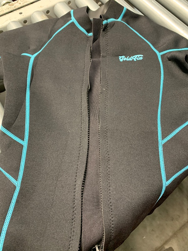 Photo 1 of (used)(top only) GoldFin Wetsuit Top Women, 2mm Wetsuits Jacket Long Sleeve Neoprene Tops for Water Aerobics Diving Surfing Swimming M