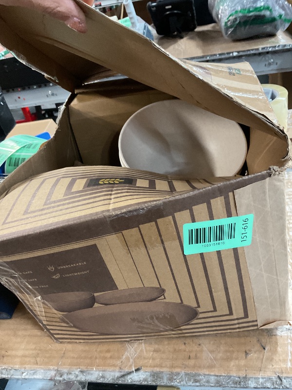 Photo 1 of (used)(incomplete)(see images) Grow Forward -Premium Wheat Straw Dinnerware Sets for 8 - Unbreakable 