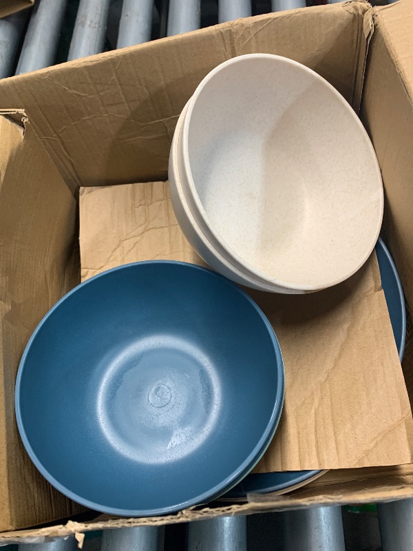 Photo 1 of (used)(incomplete)(see images) Grow Forward -Premium Wheat Straw Dinnerware Sets for 8 - Unbreakable 