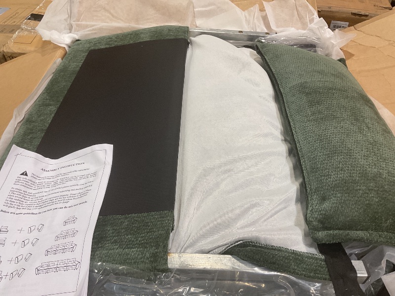 Photo 1 of ***MIDDLE ONLY***Trygoal U Shaped Modular Cloud Couch, Convertible Sectional Couches Sofa with 2 Ottoman, 3 Seater Modular Sectional Deep Seat Sofa, for Living Room, Apartment, Green