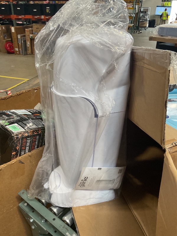 Photo 1 of ***UNTESTED/ MISSING ASSEMBLY PIECES*** Playtex Diaper Genie Complete Pail with Built-In Odor Controlling Antimicrobial, Includes Pail & 1 Refill, White , 8.36 Pound