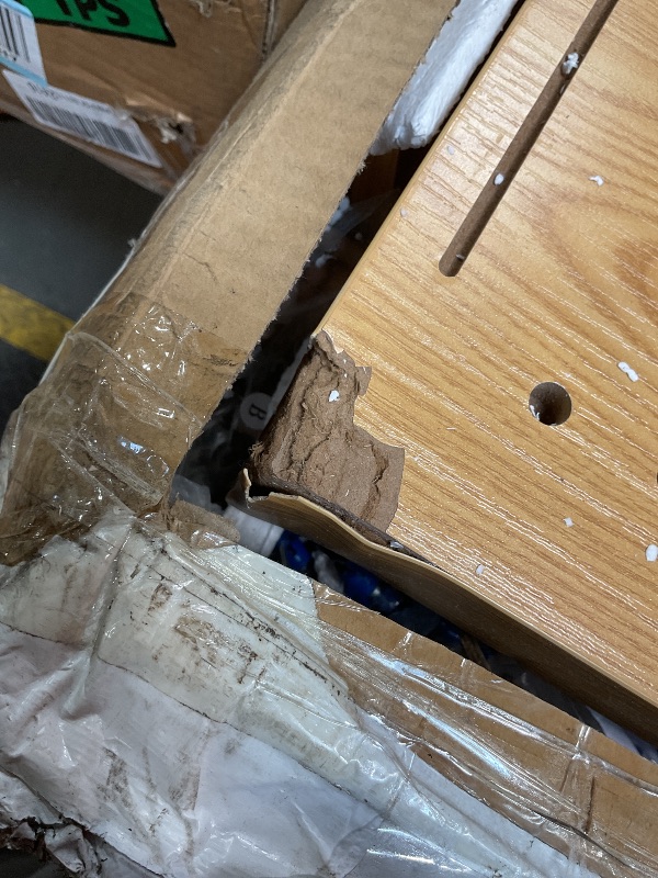 Photo 1 of **MINOR DAMAGE**Tribesigns 70.9 inch Console Table with 3 Drawers, Extra Long Entryway Table, Wood Sofa Table Oak Furniture with Open Storage Shelves Wooden Couch Table Foyer Tables for Living Room Hallway Entrance