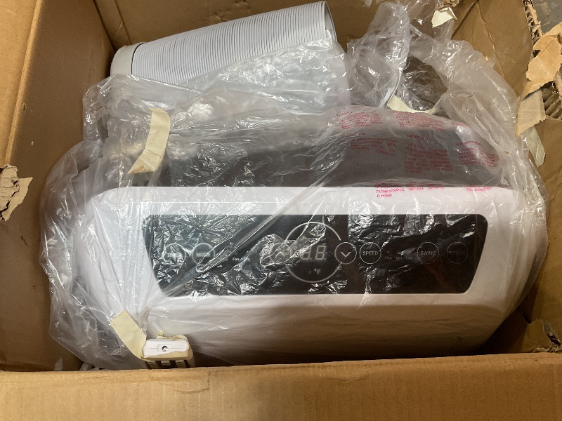 Photo 1 of **MINOR DAMAGE**SereneLife Small Air Conditioner Portable 10,000 BTU with Built-in Dehumidifier - Portable AC unit for rooms up to 450 sq ft - Remote Control, Window Mount Exhaust Kit