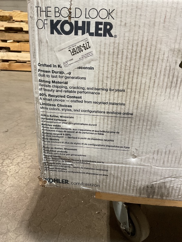 Photo 1 of **MINOR DAMAGE**Kohler 6489-0 Whitehaven® 35-3/4" undermount single-bowl farmhouse kitchen sink, White