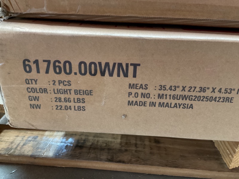 Photo 1 of ***2 CHAIRS ONLY***Christopher Knight Home Rachel Mid-Century Modern 7 Piece Dining Set with A-Frame Table, Light Beige + Walnut