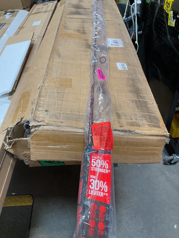 Photo 1 of **MAJOR DAMAGE/HANDLE BROKE OFF**Ugly Stik 7’3” Carbon Spinning Rod, One-Piece, 8-14lb Line Rating, Medium Power, Fast Action, 3/16-5/8 oz. Lure Rating, Red/Black