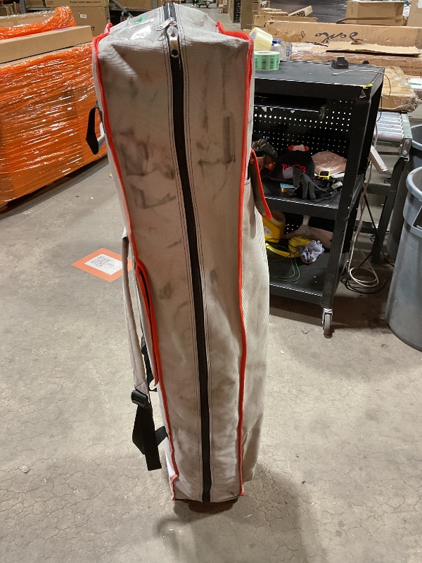 Photo 1 of ***USED/PICTURE FOR REFERENCE/DIRTY***Eurmax USA Heavy Duty Wheeled Bag Pop up Canopy Tent Universal Rolling Storage Bag with Handles for 10x10 Canopy Instant Tent(Light Grey