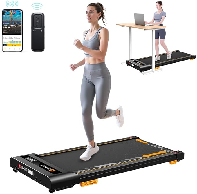 Photo 1 of ***USED***Walking Pad, 2.5HP Under Desk Treadmill for Home Office, 300 Lbs Capacity Portable Treadmills with Remote Control & LED Display, 2 in 1 Running Pad for Walking Jogging and Running