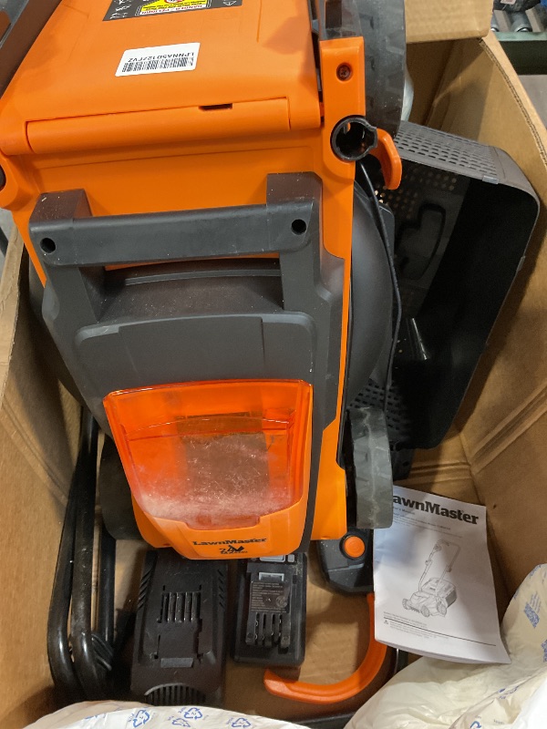 Photo 1 of ***USED***LawnMaster CLM2413A Cordless 13-Inch Lawn Mower 24V Max with 2X4.0Ah Battery and a Charger