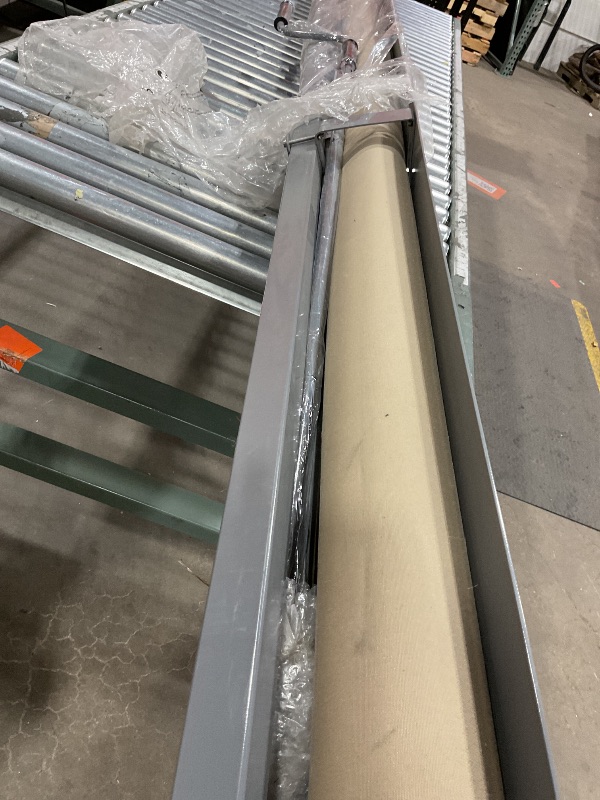 Photo 1 of ***USED/MINOR DAMAGE/NO REMOTE/DIRTY FROM TRANSPORT***ADVANING Classic Series 12'X10' Electric Retractable Awning, 100% Acrylic UV+ Sun Shade Canopy, Light Taupe (Solid), EA1210-A013H