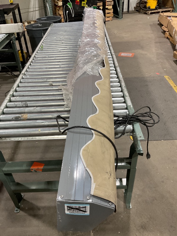 Photo 1 of ***USED/MINOR DAMAGE/NO REMOTE/DIRTY FROM TRANSPORT***ADVANING Classic Series 12'X10' Electric Retractable Awning, 100% Acrylic UV+ Sun Shade Canopy, Light Taupe (Solid), EA1210-A013H