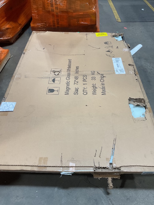 Photo 1 of ****UNKNOWN DAMAGES**** Glass Whiteboard Magnetic Dry Erase Board 6' x 4', Large Frameless Glass White Boards for Wall Office School Home.