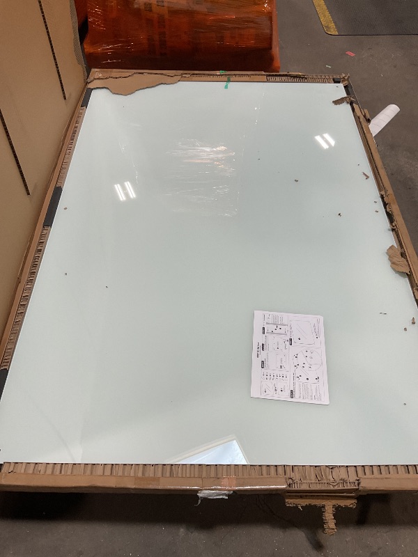 Photo 1 of ****UNKNOWN DAMAGES**** Glass Whiteboard Magnetic Dry Erase Board 6' x 4', Large Frameless Glass White Boards for Wall Office School Home.