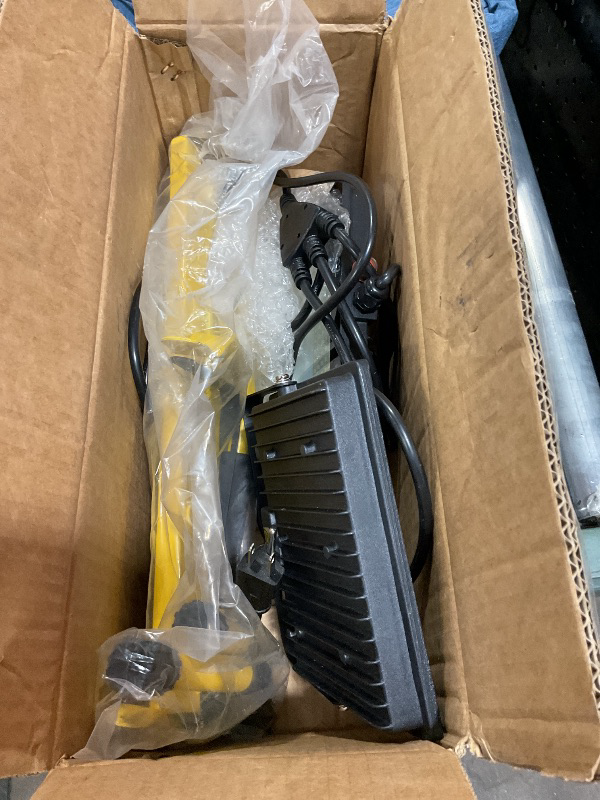 Photo 1 of ***USED/MISSING LEGS***21000 Lumen Work Lights with Stand, 3 Adjustable Head LED Work Light, with Adjustable and Foldable Tripod Stand, Waterproof Lamp with Individual Switch with 6500 Kelvin Color (3-Head-Yellow)