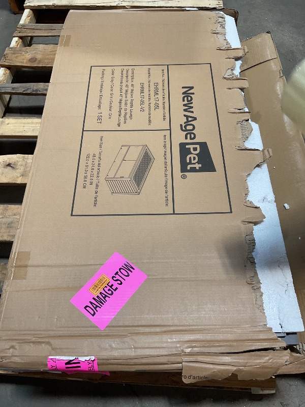 Photo 1 of ***USED***New Age Pet ECOFLEX 48" Wide Large Reptile Habitat, Mojave Lounge for Snakes, Tortoises & Lizards in Maple, Black & Grey, Easy Assembly, Sliding Glass Doors & Mesh Top