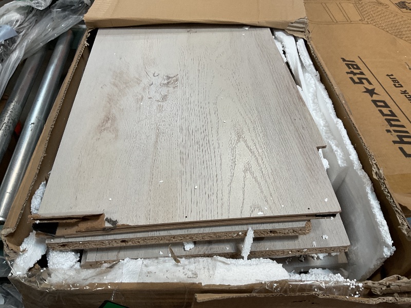 Photo 1 of ***MINOR DAMAGE ***Sauder 5 Tier Book Shelf Wooden Bookcase Multipurpose Bookshelf for Home Office, Living Room, in Chalked Chestnut