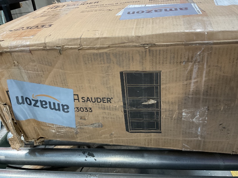 Photo 1 of ***MINOR DAMAGE ***Sauder 5 Tier Book Shelf Wooden Bookcase Multipurpose Bookshelf for Home Office, Living Room, in Chalked Chestnut