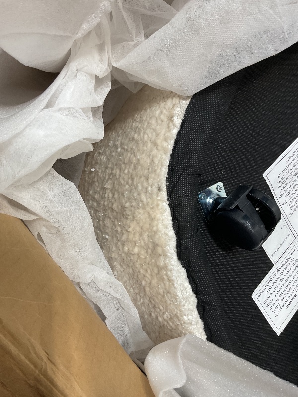 Photo 1 of ***USED***KISLOT Dining Chairs with Casters Upholstered Modern Armchair with Rollers for Diningroom Bedroom Livingroom Reading Room, 32.25''H, Beige