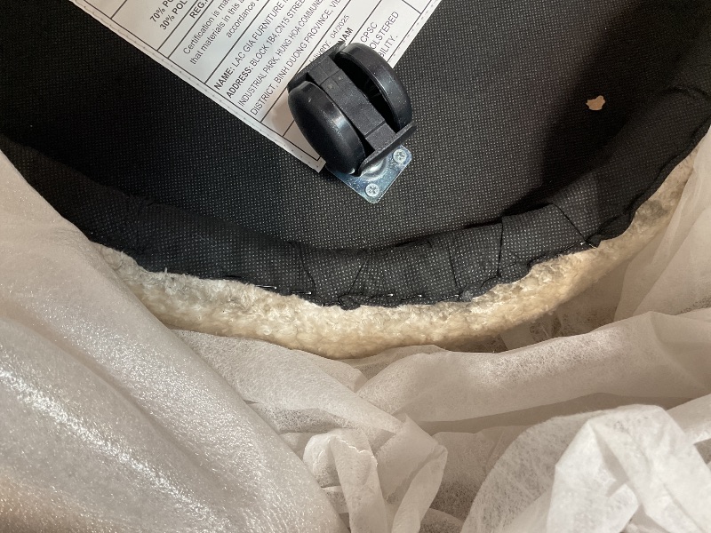 Photo 1 of ***USED***KISLOT Dining Chairs with Casters Upholstered Modern Armchair with Rollers for Diningroom Bedroom Livingroom Reading Room, 32.25''H, Beige