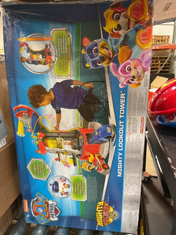 Photo 1 of **broken**Paw Patrol, Mighty Lookout Tower with 4 Exclusive Bonus Action Figures, Toy Car, Lights and Sounds (Amazon Exclusive), Kids Toys for Ages 3 and up