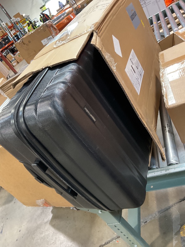 Photo 2 of Amazon Basics 30" Hardside Large Checked Luggage, Hardshell Suitcase With Wheels, Expandable For Up to 15% More Space, With Scratch-Resistant Surface, Four Multi-directional Wheels, Black