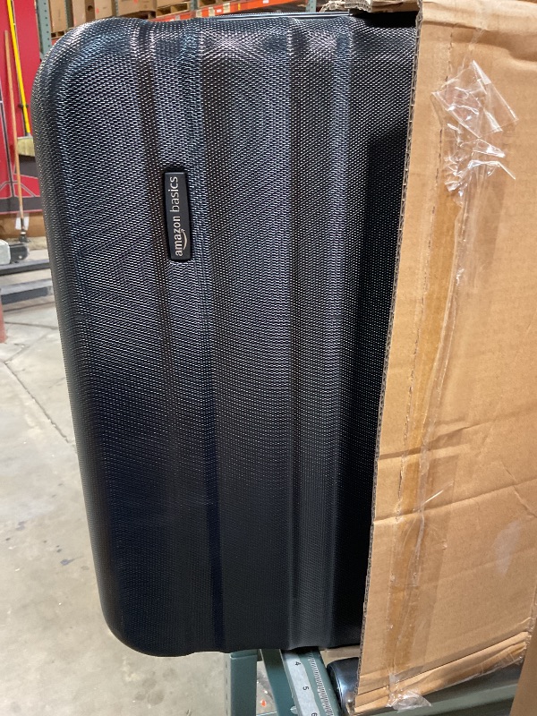 Photo 3 of Amazon Basics 30" Hardside Large Checked Luggage, Hardshell Suitcase With Wheels, Expandable For Up to 15% More Space, With Scratch-Resistant Surface, Four Multi-directional Wheels, Black