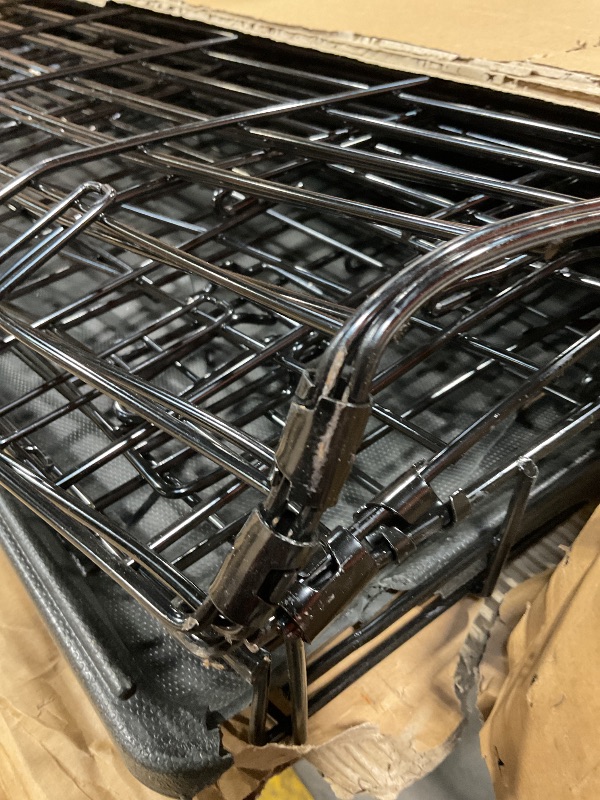 Photo 1 of **MAJOR DAMAGE/ CRACKED TRAY / CAGE BENT**MidWest Homes for Pets XL LifeStages Double Door 48-Inch Folding Dog Crate, Enhanced Security, Includes Leak-Proof Pan, Divider Panel, Handle, Rubber Feet