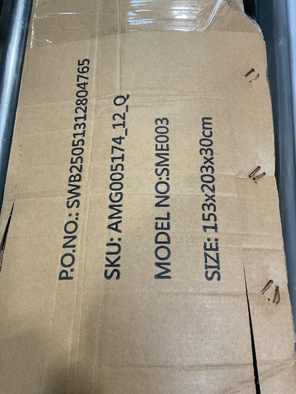 Photo 1 of 12 Inch Queen Hybrid Mattress in a Box, CertiPUR-US Certified Memory Foam with Pocket Springs, Cooling Gel Layer for Motion Isolation & Pressure Relief, Medium Firm Support & Edge Reinforcement