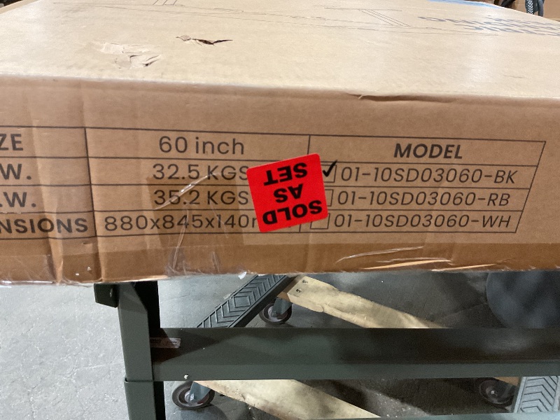 Photo 1 of ***PARTIAL SET ***DeskShow Electric Standing Desk Adjustable - 60x28 Inch Sit Stand Desk with 1 Inch Thick Tabletop, Double Beam Frame, 3 Memory Height Adjustment, Cable Management for Home Office