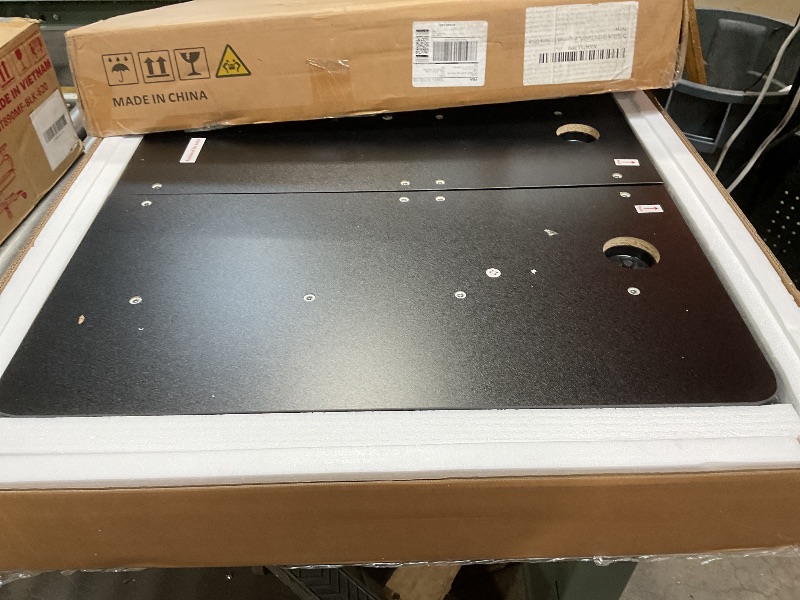 Photo 1 of ***PARTIAL SET ***DeskShow Electric Standing Desk Adjustable - 60x28 Inch Sit Stand Desk with 1 Inch Thick Tabletop, Double Beam Frame, 3 Memory Height Adjustment, Cable Management for Home Office