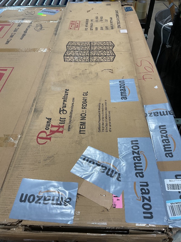 Photo 1 of ***FOR PARTS HAS DAMAGES*** Roundhill Furniture Giyano 4 Panel Screen Room Divider, Gold