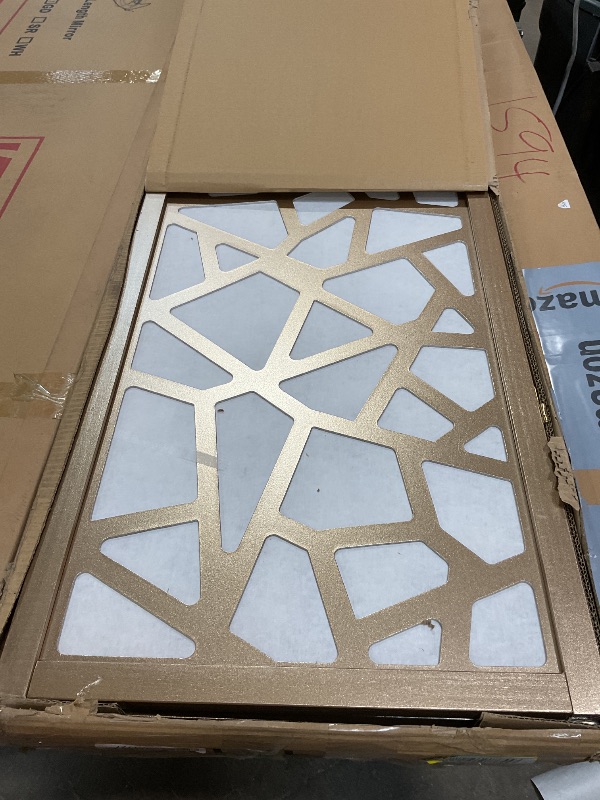 Photo 1 of ***FOR PARTS HAS DAMAGES*** Roundhill Furniture Giyano 4 Panel Screen Room Divider, Gold