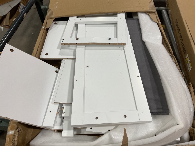 Photo 1 of **MAJOR DAMAGE/USED/PARTS ONLY**GARVEE SMALL WHITE CABINET SHELF