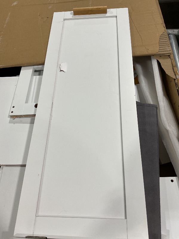 Photo 1 of **MAJOR DAMAGE/USED/PARTS ONLY**GARVEE SMALL WHITE CABINET SHELF